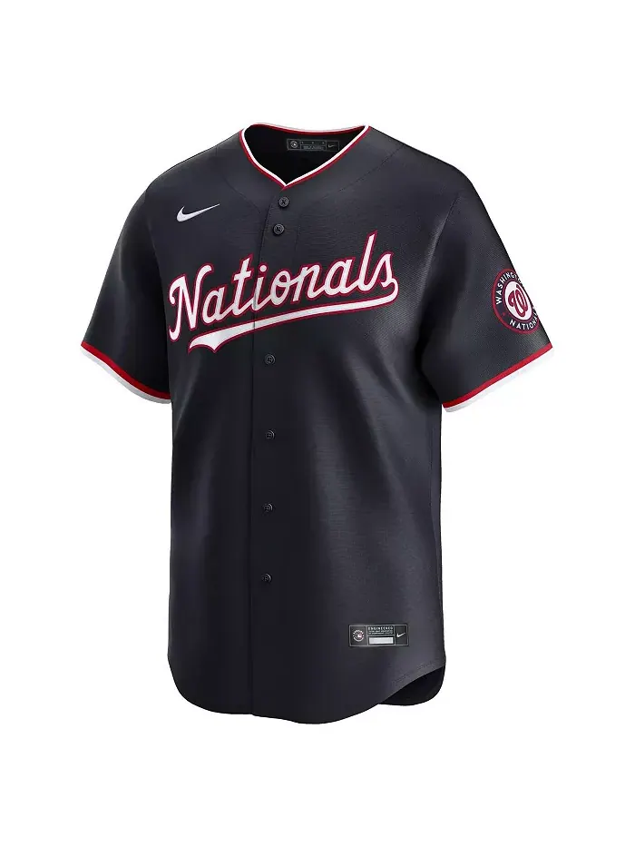 Мужская альтернативная лимитированная джерси James Wood Washington Nationals в синем цвете Nike — изображение 2 из 3