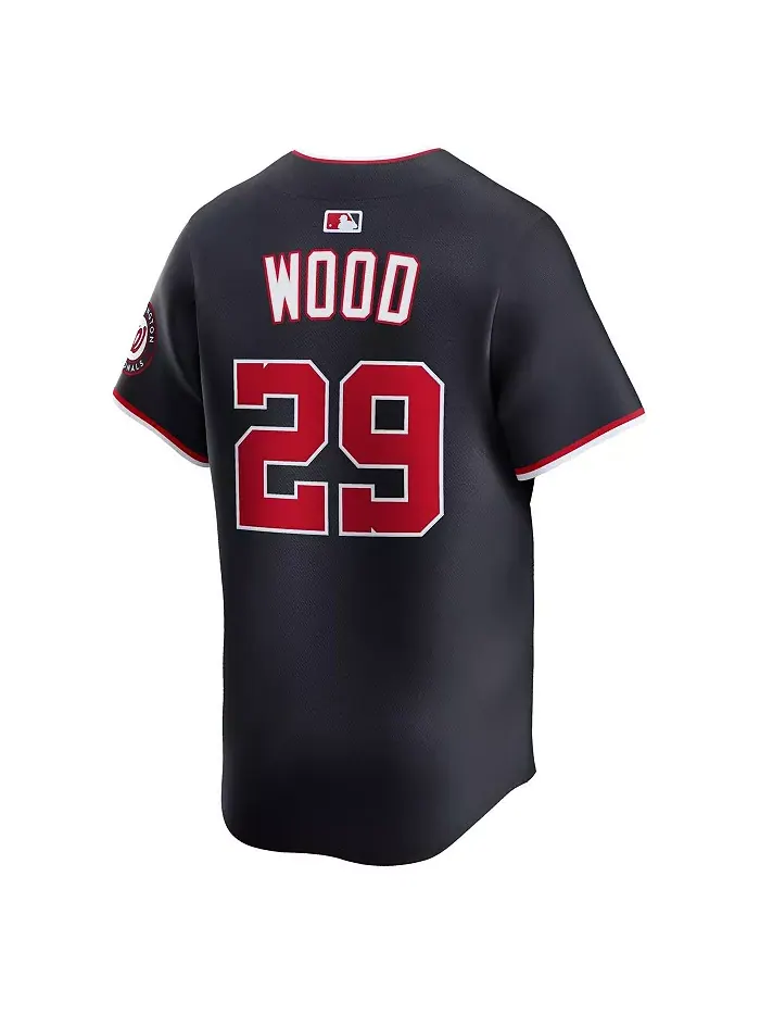 Мужская альтернативная лимитированная джерси James Wood Washington Nationals в синем цвете Nike — изображение 3 из 3