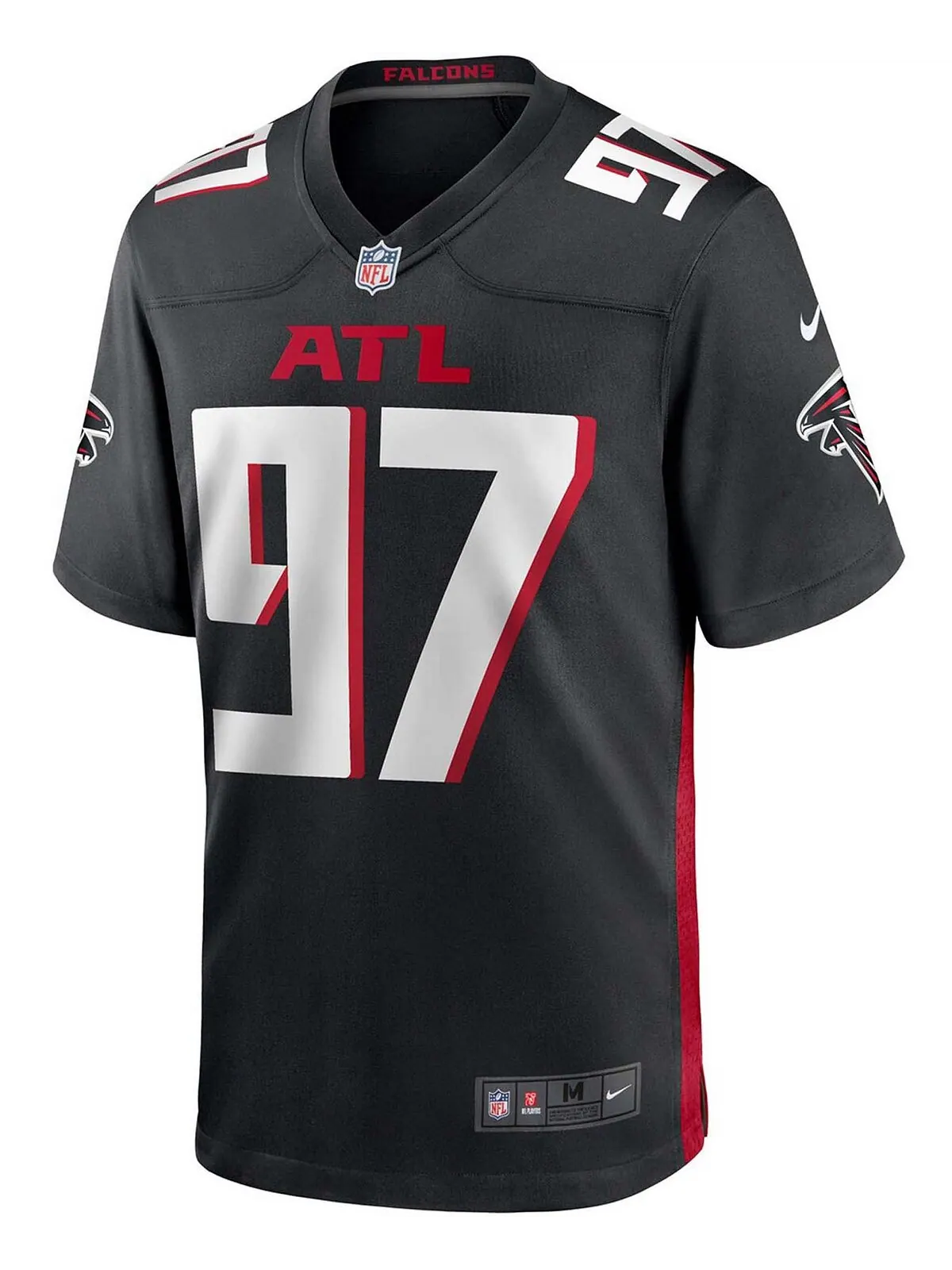 Мужская футболка grady jarrett black atlanta falcons game jersey Nike — изображение 3 из 4, черный