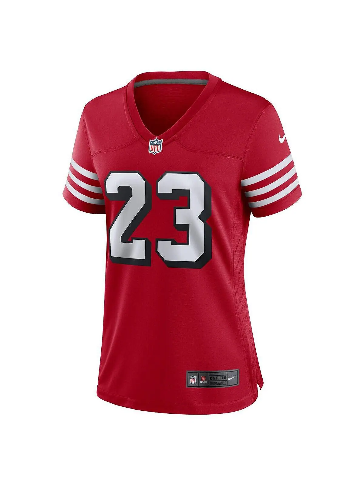 Женская майка Christian McCaffrey Scarlet San Francisco 49ers Alternate Game Player Nike — изображение 3 из 3, алый