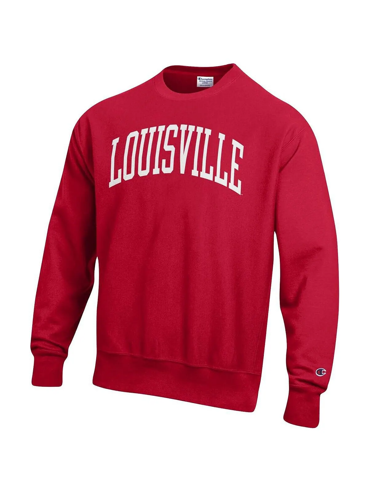 Мужской красный пуловер Louisville Cardinals Arch обратного плетения свитшот Champion — изображение 2 из 2