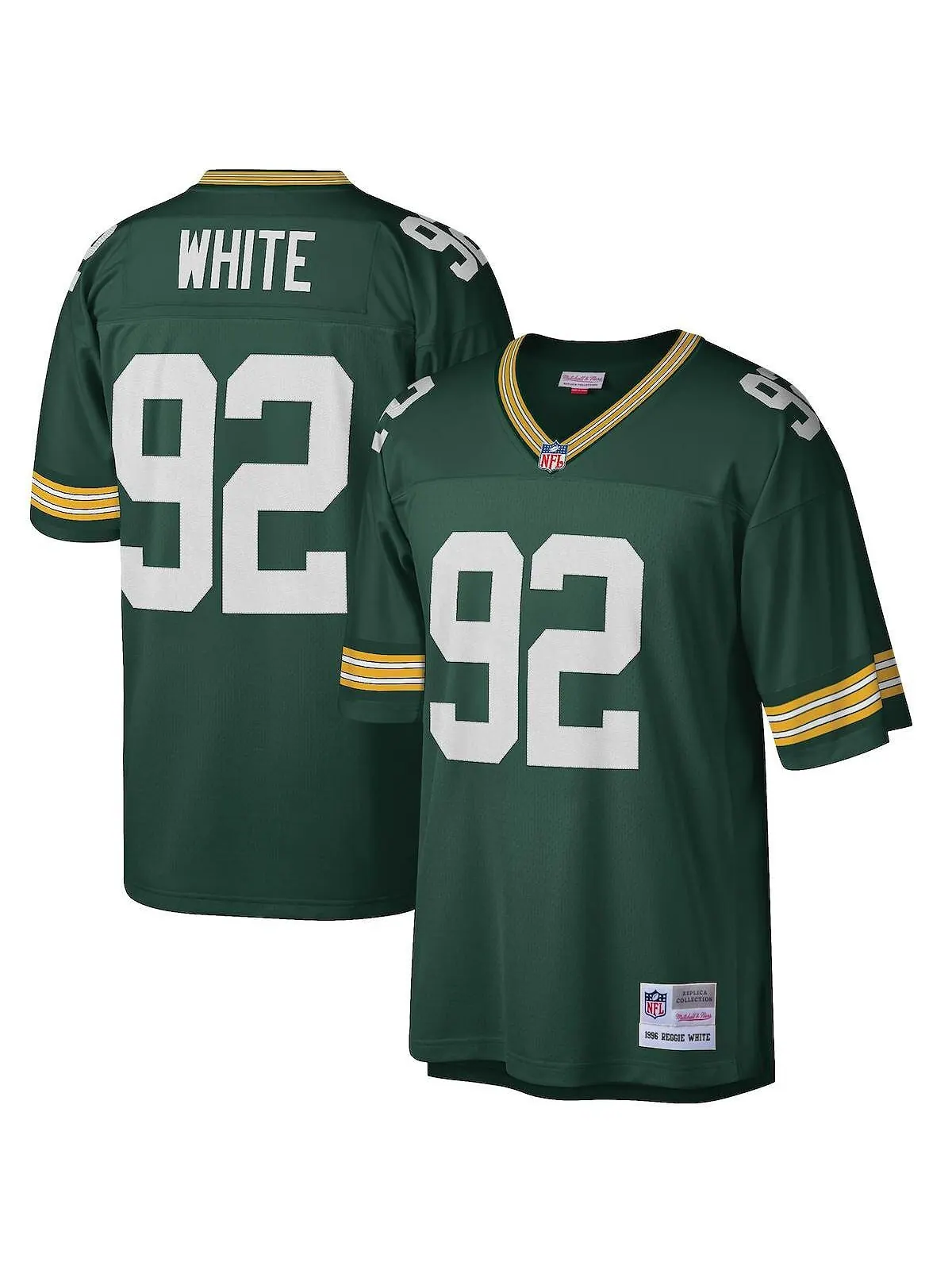 Мужская футболка Reggie White Green Green Bay Packers Big and Tall 1996 года, реплика вышедшего на — изображение 1 из 3