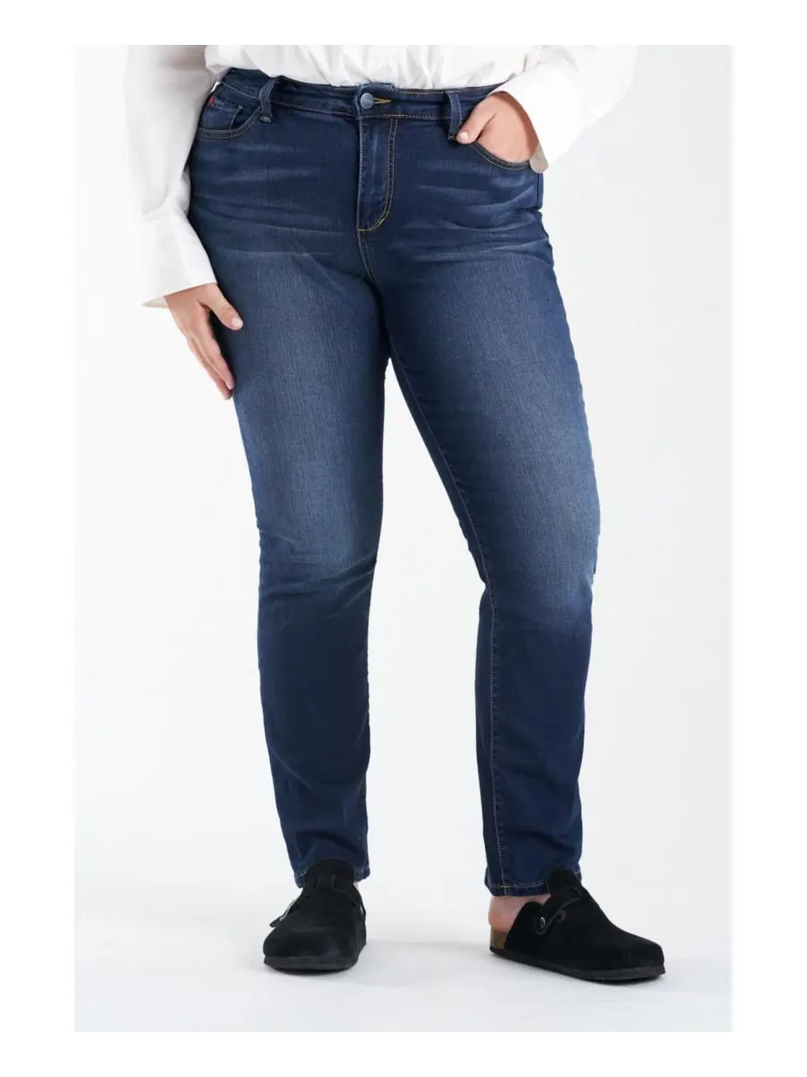 Прямые джинсы с высокой посадкой больших размеров SLINK Jeans, Gaby