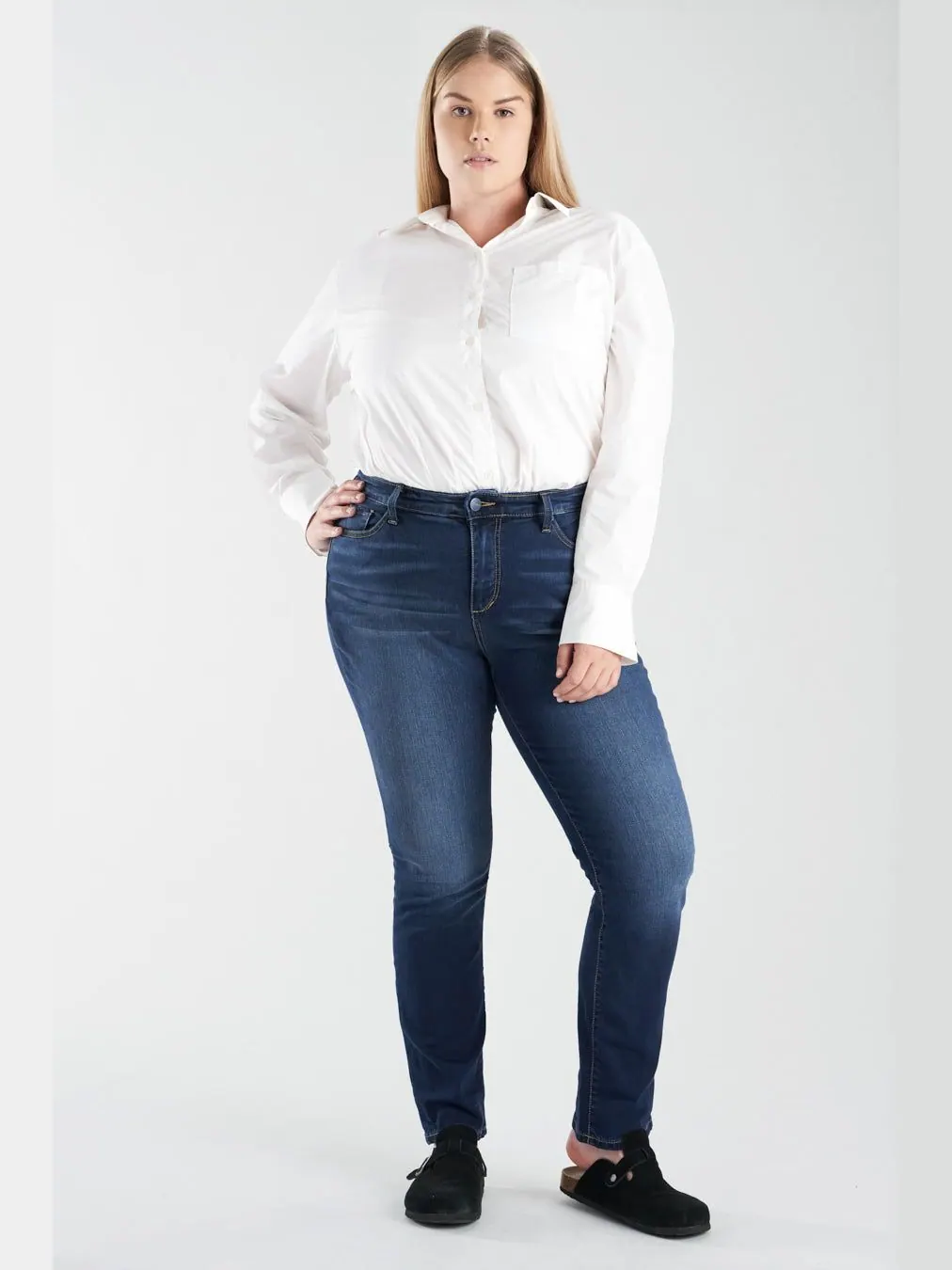 Прямые джинсы с высокой посадкой больших размеров SLINK Jeans, Gaby — изображение 2 из 3