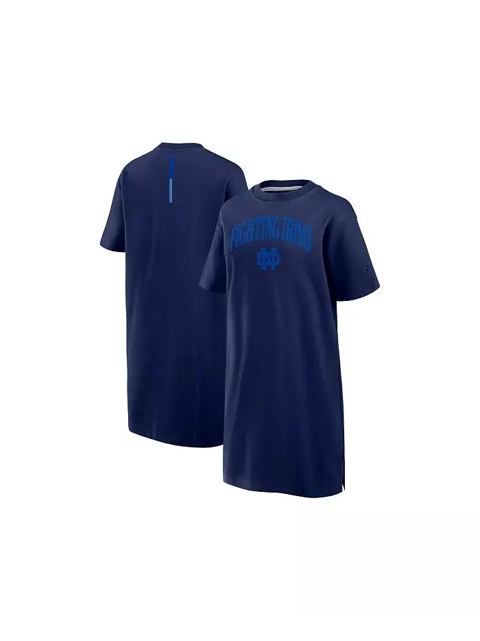 Женское темно-синее платье-футболка Notre Dame Fighting Irish Elements Go Tri-Blend Fanatics