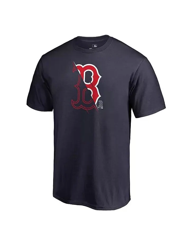 Футболка мужская темно-синяя Boston Red Sox X-Ray Fanatics — изображение 1 из 2