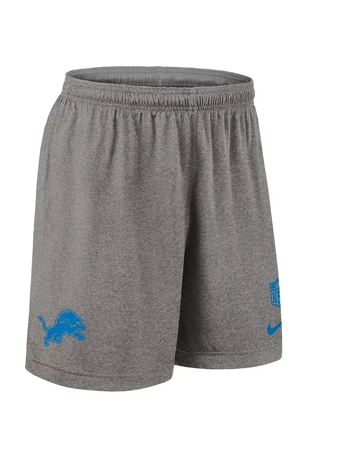 Мужские серые реверсивные шорты Detroit Lions для тренировок Nike — изображение 4 из 5