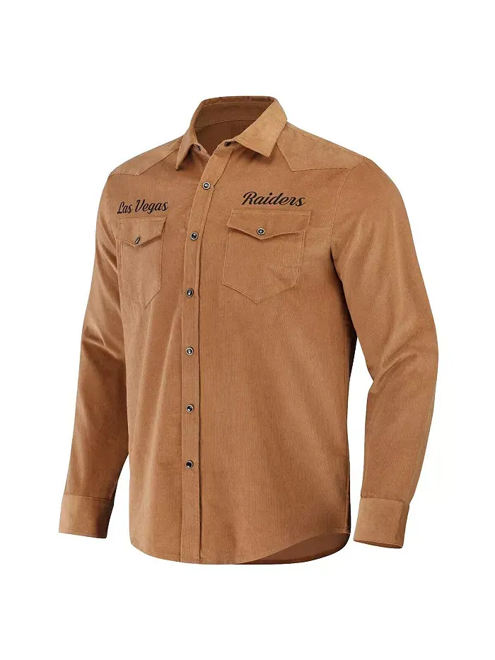 Мужская западная рубашка на пуговицах NFL x Darius Rucker Collection by Tan Las Vegas Raiders — изображение 3 из 3