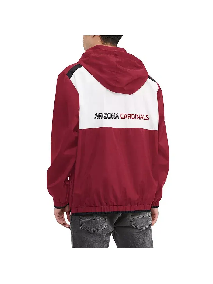 Мужская худи с капюшоном и полузастежкой Cardinal, белая Arizona Cardinals Carter Tommy Hilfiger — изображение 2 из 2