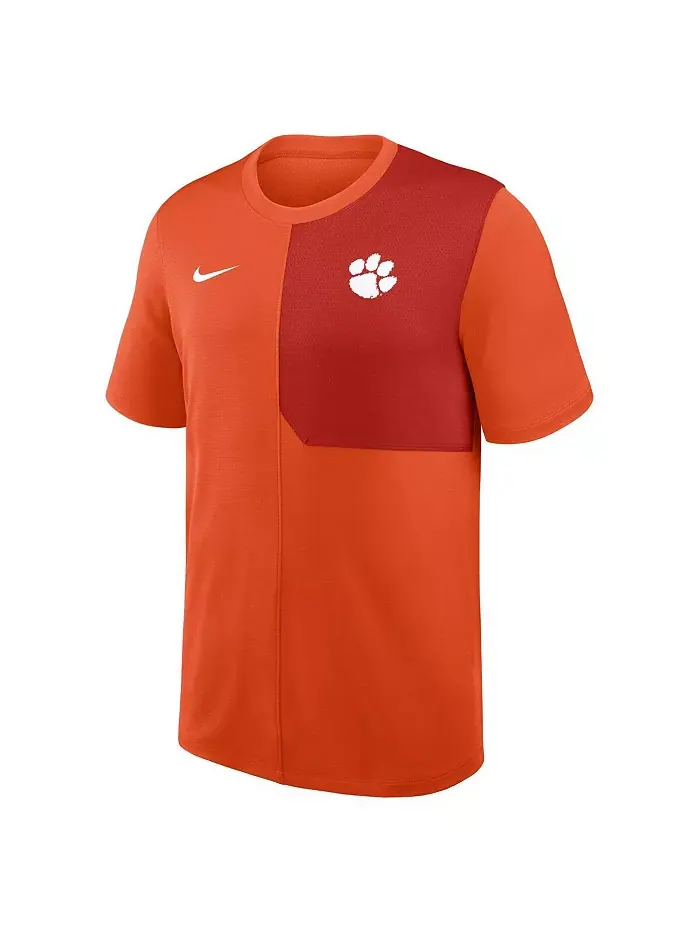 Мужская футболка Orange Clemson Tigers 2025 Sideline UV Performance Coach Nike — изображение 2 из 3