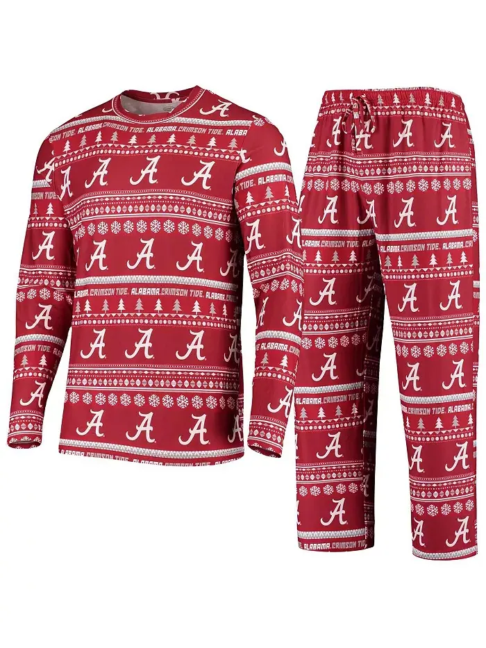 Мужской свитер Crimson Alabama Crimson Tide Ugly, трикотажный комплект из топа с длинными рукавами — изображение 1 из 4