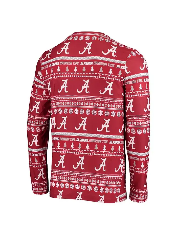 Мужской свитер Crimson Alabama Crimson Tide Ugly, трикотажный комплект из топа с длинными рукавами — изображение 2 из 4