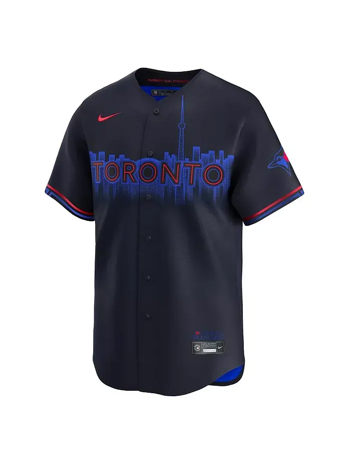 Мужская бейсбольная джерси Toronto Blue Jays 2024 City Connect Limited в синем цвете Nike — изображение 2 из 3