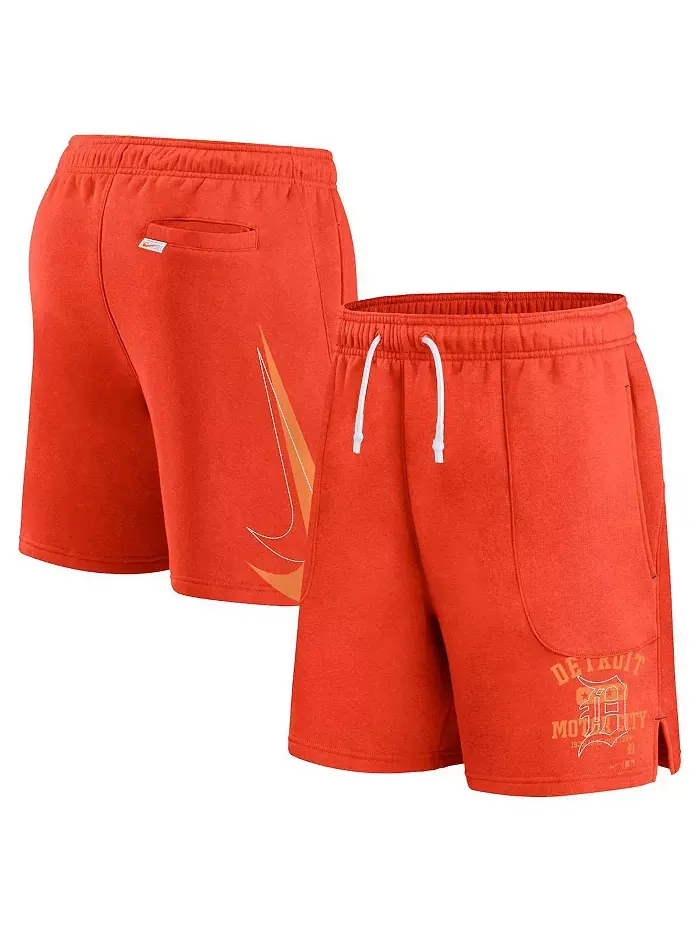 Мужские шорты для бейсбола Detroit Tigers Statement Ball Game оранжевого цвета Nike — изображение 1 из 3