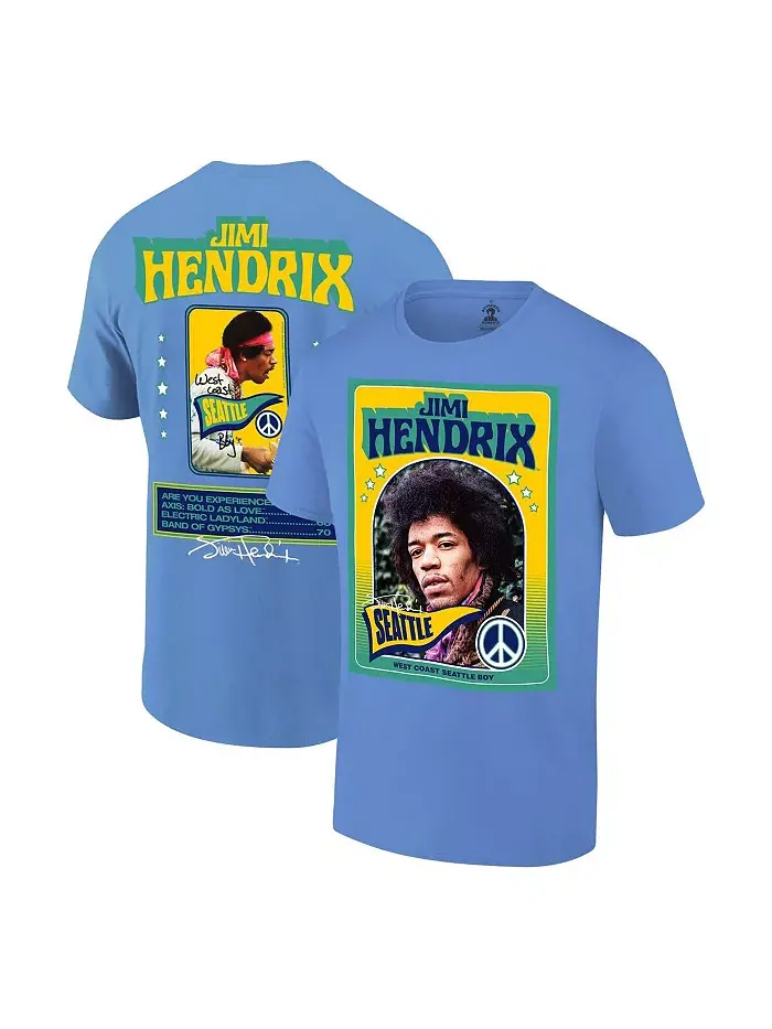 Мужская бейсбольная футболка Royal Jimi Hendrix Seattle Ripple Junction — изображение 1 из 3