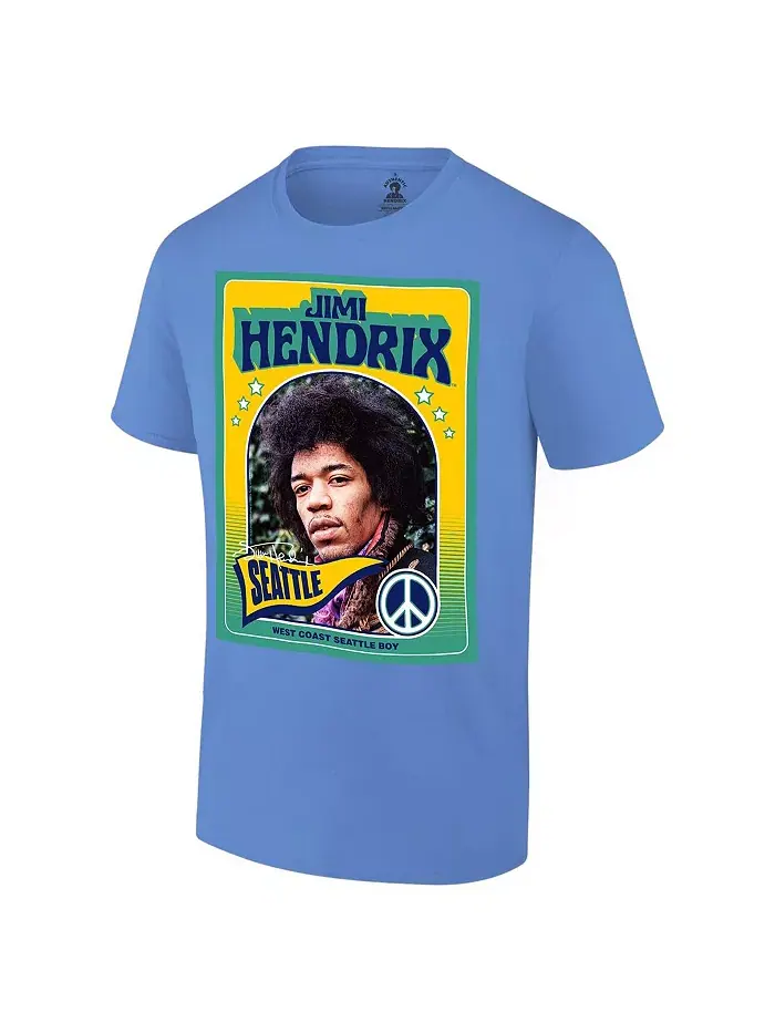 Мужская бейсбольная футболка Royal Jimi Hendrix Seattle Ripple Junction — изображение 3 из 3