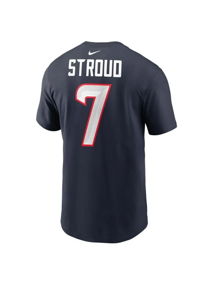 Nike Мужская красная футболка CJ Stroud с именем и номером игрока команды Houston Texans — изображение 5 из 5, красный