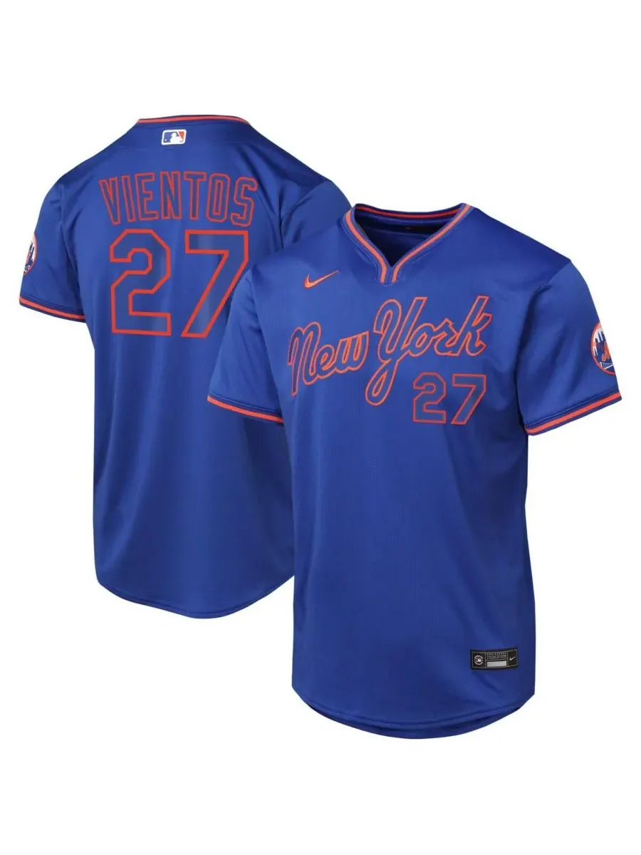 Детская футболка Big Boys and Girls Mark Vientos Royal New York Mets Alternate 2 Limited Jersey Nike
