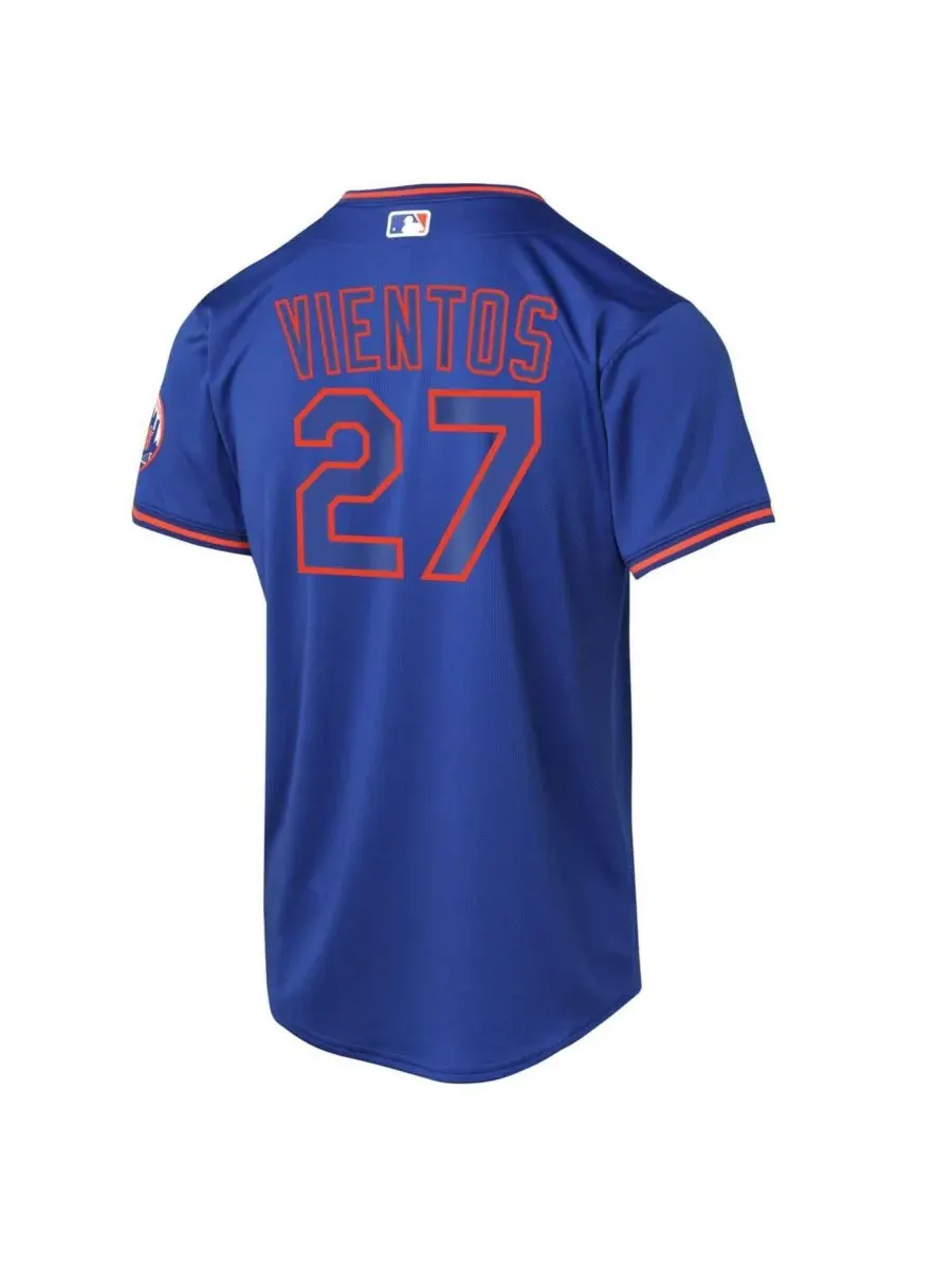 Детская футболка Big Boys and Girls Mark Vientos Royal New York Mets Alternate 2 Limited Jersey Nike — изображение 2 из 3