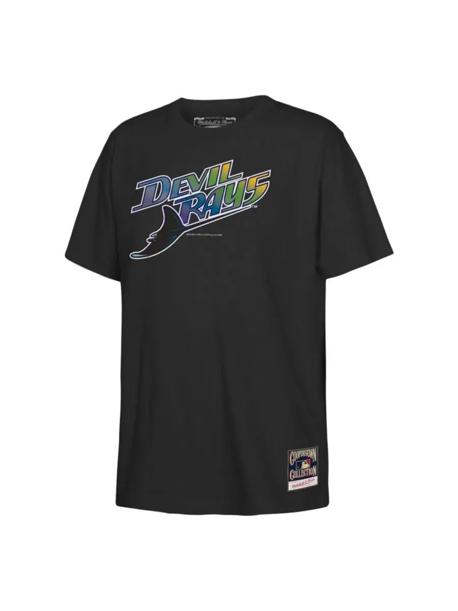 Футболка с ретро-принтом Tampa Bay Rays Mitchell & Ness — изображение 1 из 1, черный