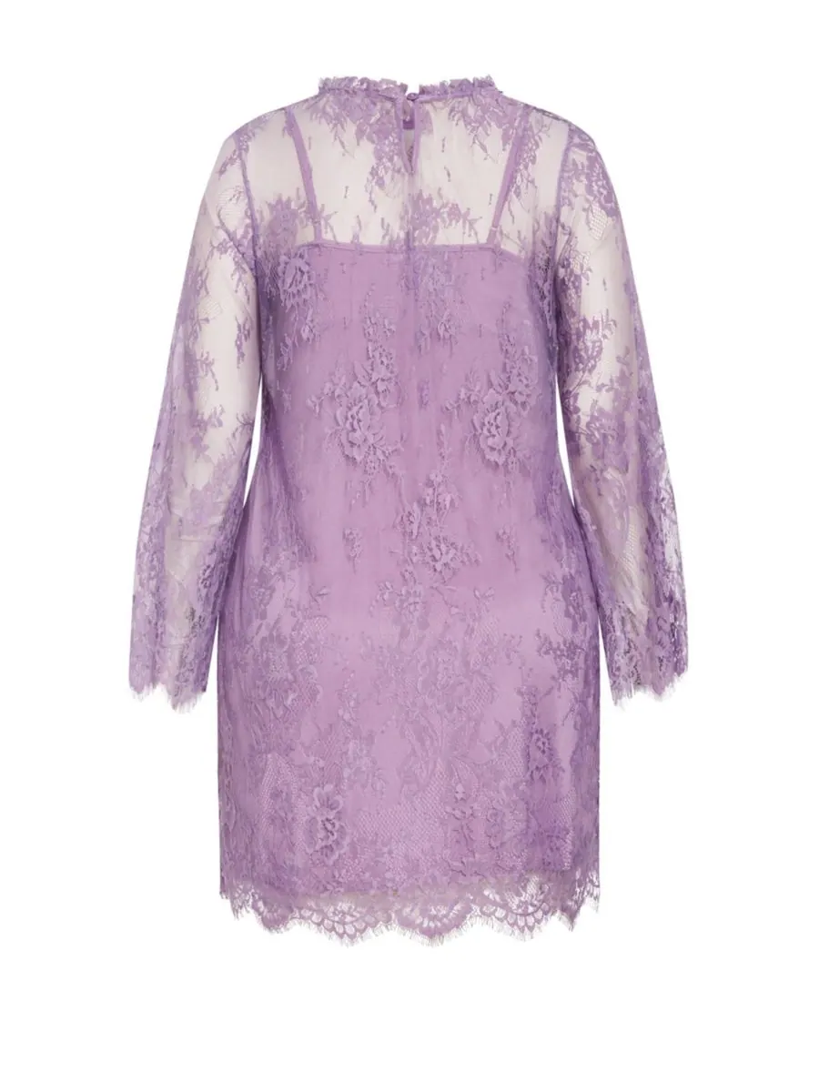 Женское платье Микаэла больших размеров CITY CHIC, Lilac lace — изображение 4 из 4