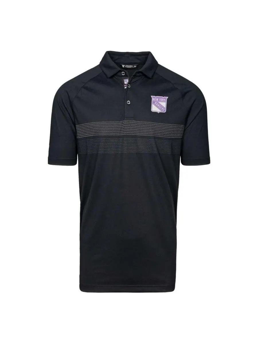 LevelWear Мужская черная футболка-поло New York Rangers Hockey Fights Cancer Draft Day Mason