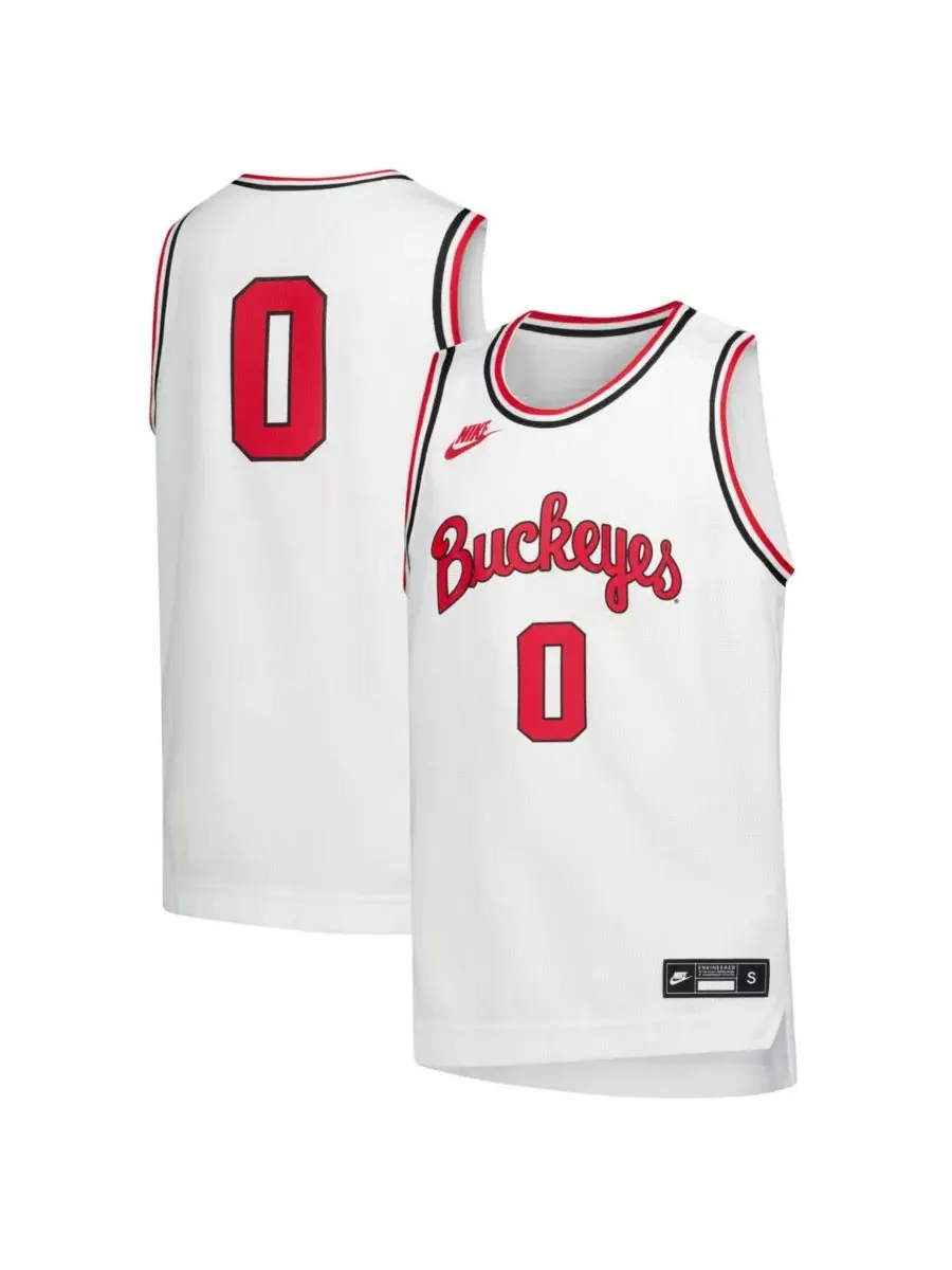 Баскетбольная джерси Nike, модель Ohio State Buckeyes Replica — изображение 1 из 3, белый