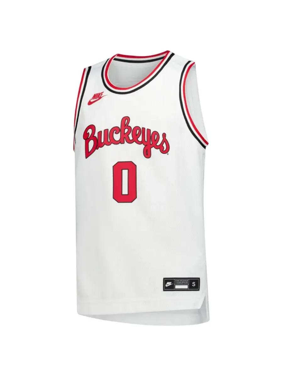 Баскетбольная джерси Nike, модель Ohio State Buckeyes Replica — изображение 2 из 3, белый