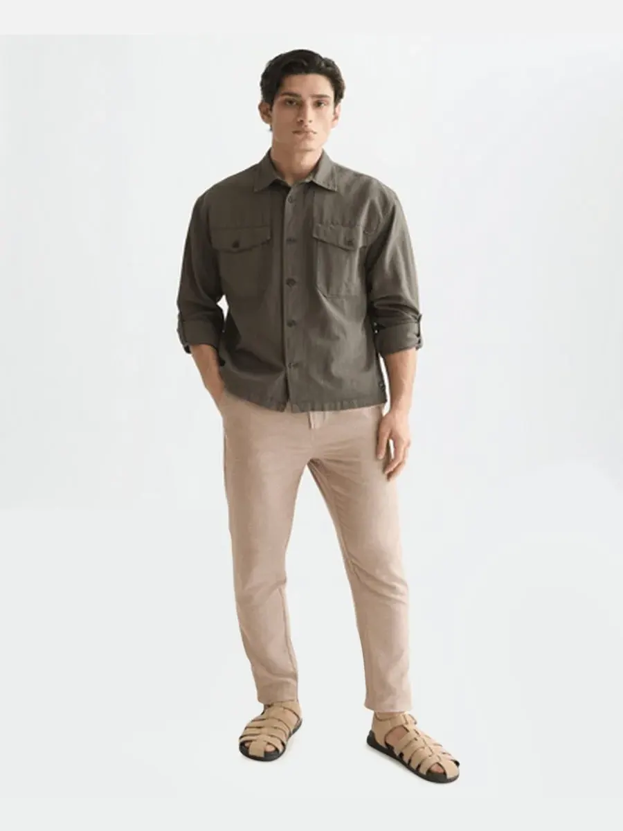 Мужские прямые льняные спортивные брюки SCOTCH & SODA, Amphora — изображение 2 из 6