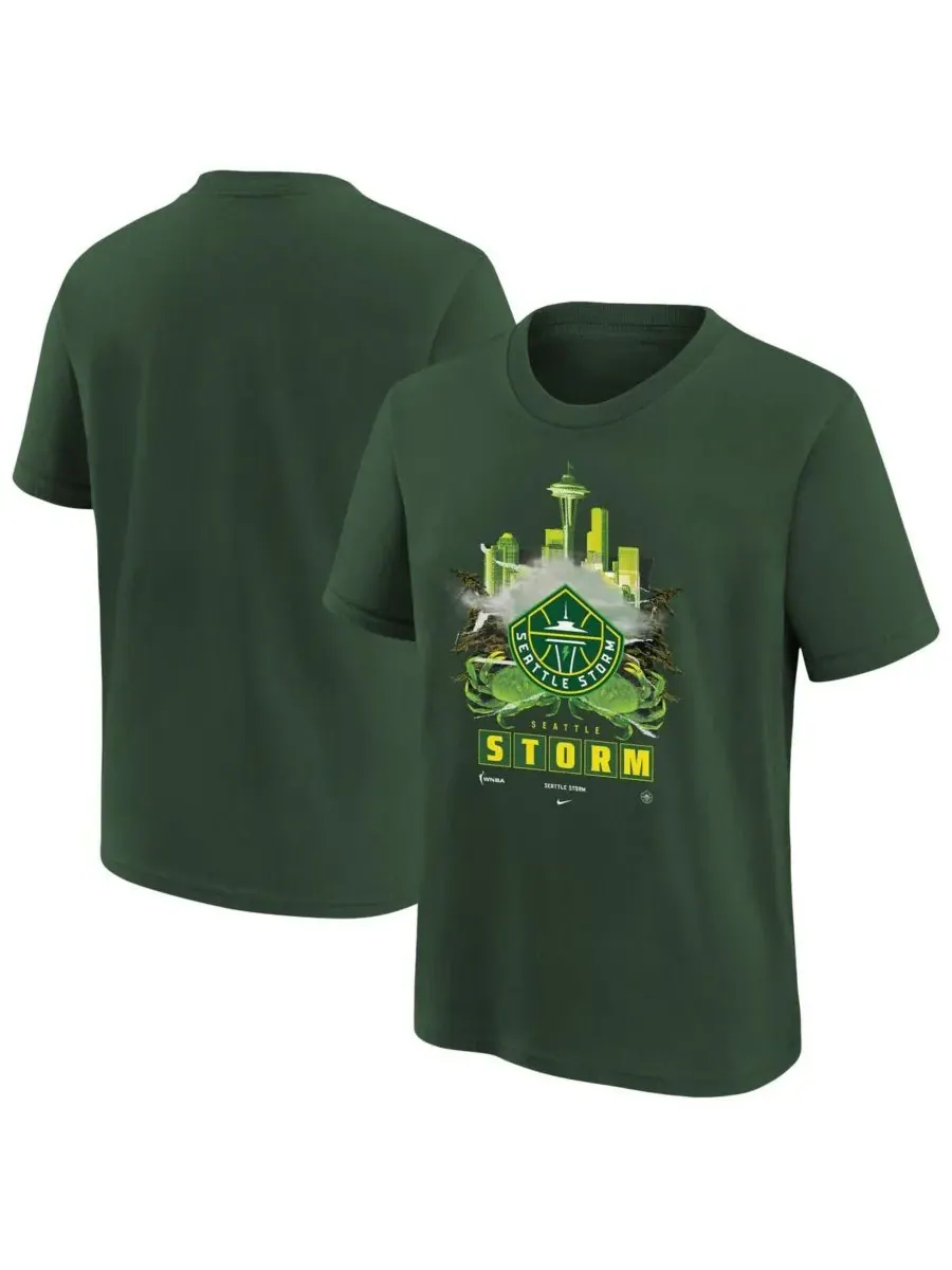 Nike Футболка Big Boys and Girls Green Seattle Storm Original Content — изображение 1 из 3, зеленый
