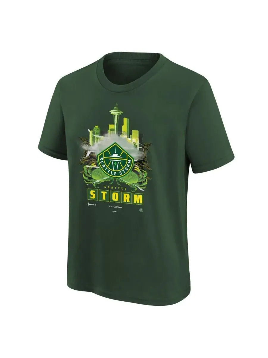 Nike Футболка Big Boys and Girls Green Seattle Storm Original Content — изображение 2 из 3, зеленый