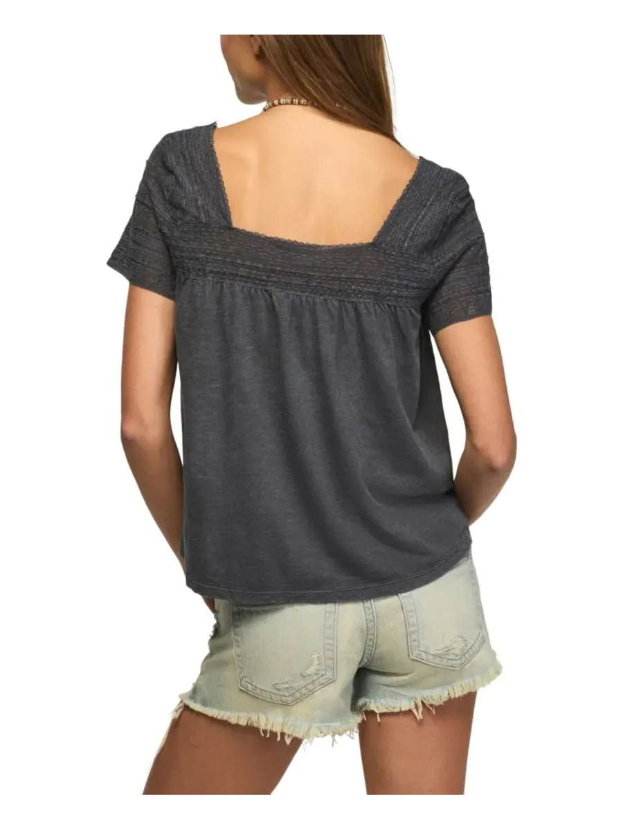 Топ-трапеция с кружевной отделкой Square Neck Lace Trim Swing Top Lucky Brand — изображение 5 из 6