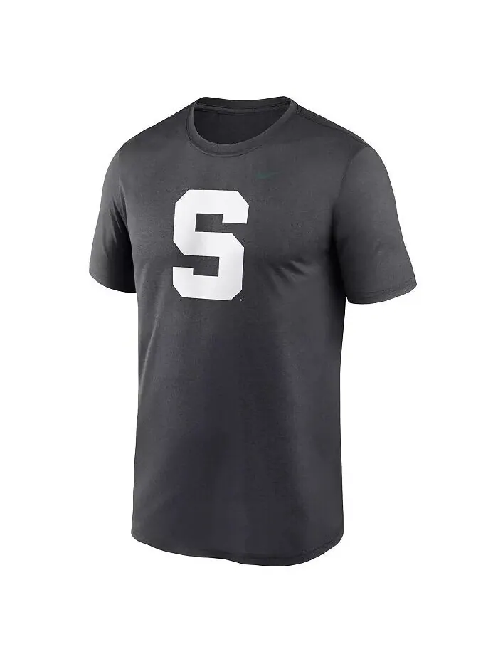 Мужская футболка антрацитового цвета с логотипом Primetime Legend Michigan State Spartans Nike — изображение 3 из 3