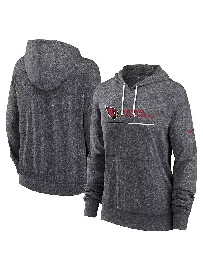 Женская легкая футболка Heather Charcoal Arizona Cardinals Team Spirit Gym в винтажном стиле с