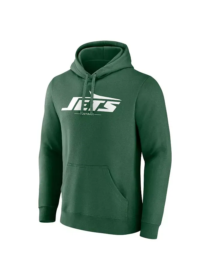 Мужская зеленая толстовка с капюшоном New York Jets Team Lockup Fanatics — изображение 2 из 2