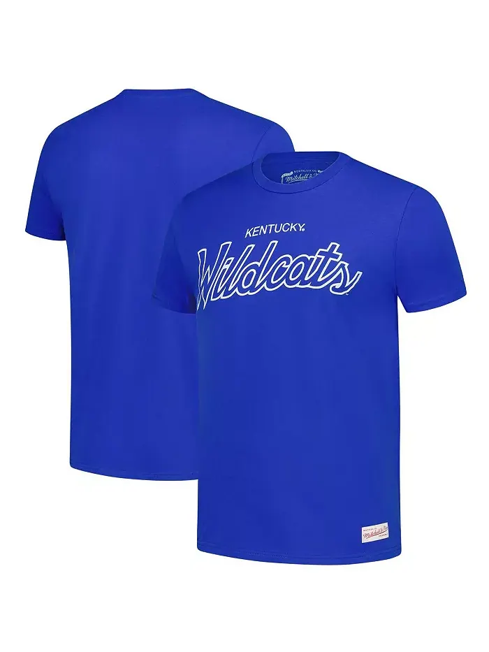 Мужская футболка Royal Kentucky Wildcats Elite Script Mitchell & Ness
