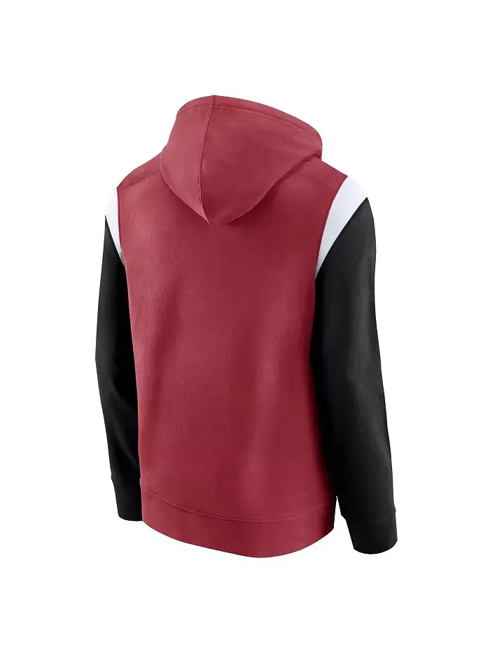 Мужская толстовка с капюшоном Cardinal Arizona Cardinals Trench Battle Pullover Fanatics — изображение 2 из 3