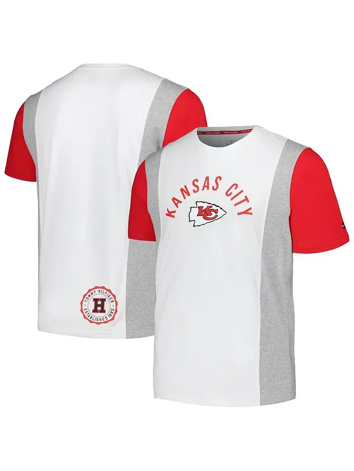 Мужская белая футболка Kansas City Chiefs Philip Tommy Hilfiger — изображение 1 из 4
