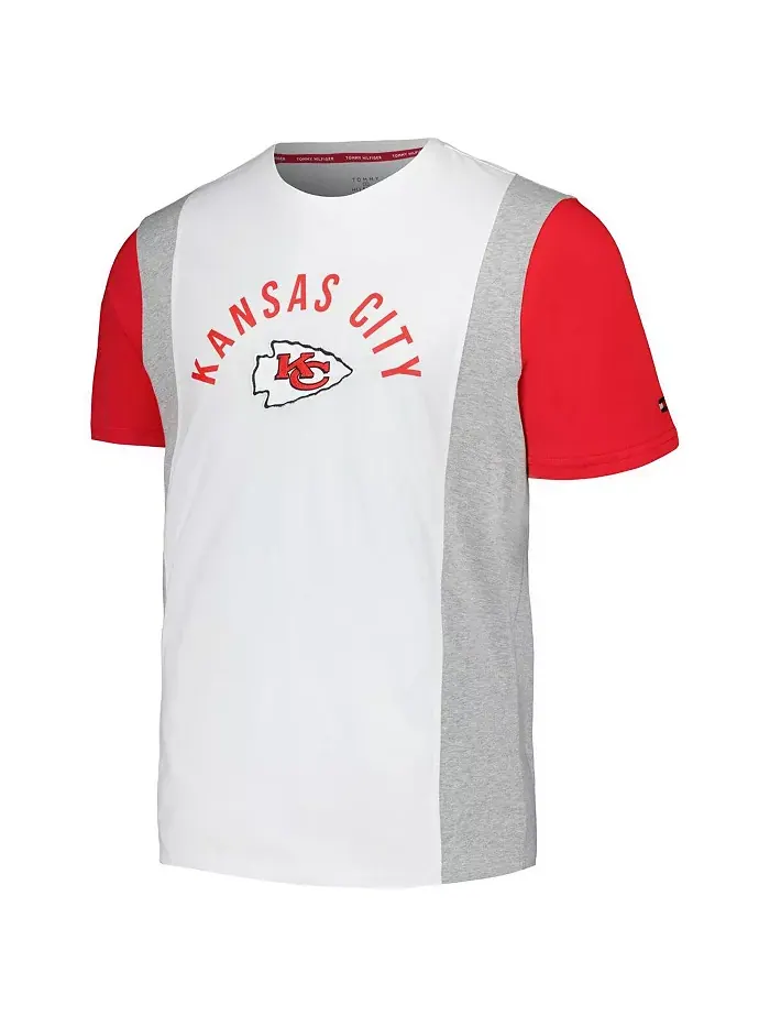 Мужская белая футболка Kansas City Chiefs Philip Tommy Hilfiger — изображение 2 из 4