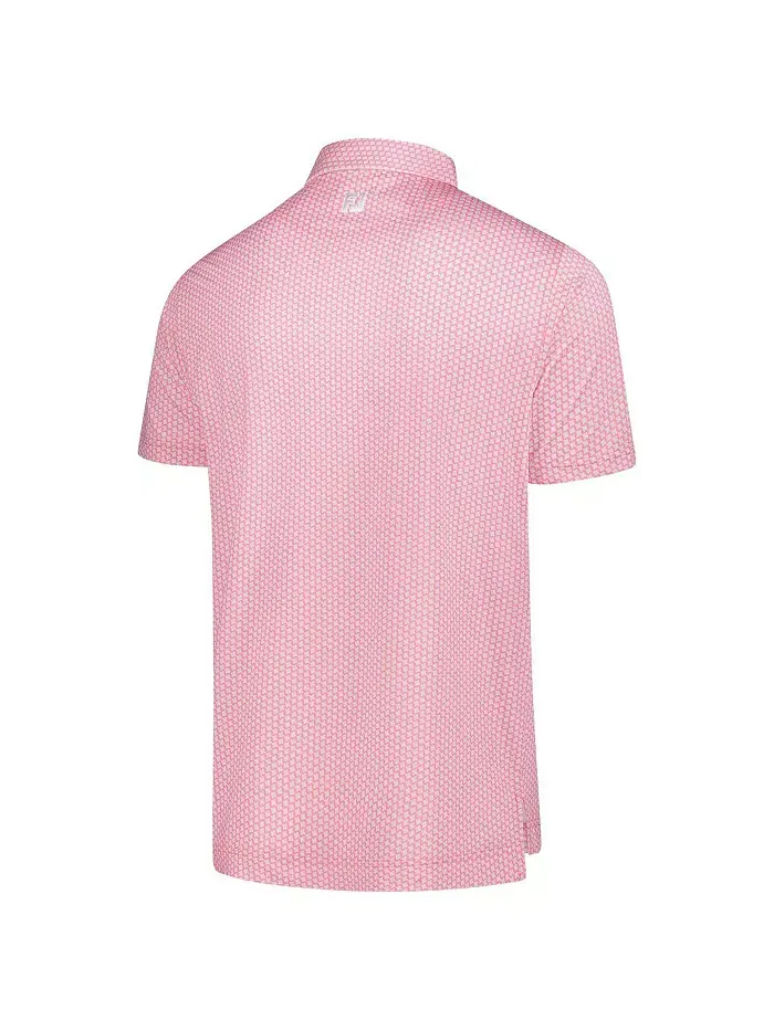 Мужская розовая поло 2025 the PLAYERS ProDry Houndstooth Geo Lisle FootJoy — изображение 2 из 3