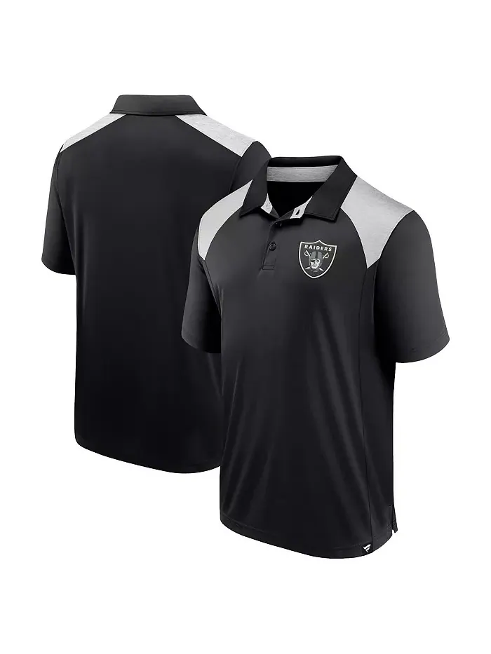 Мужская поло черного цвета Las Vegas Raiders Primary Fanatics — изображение 1 из 3