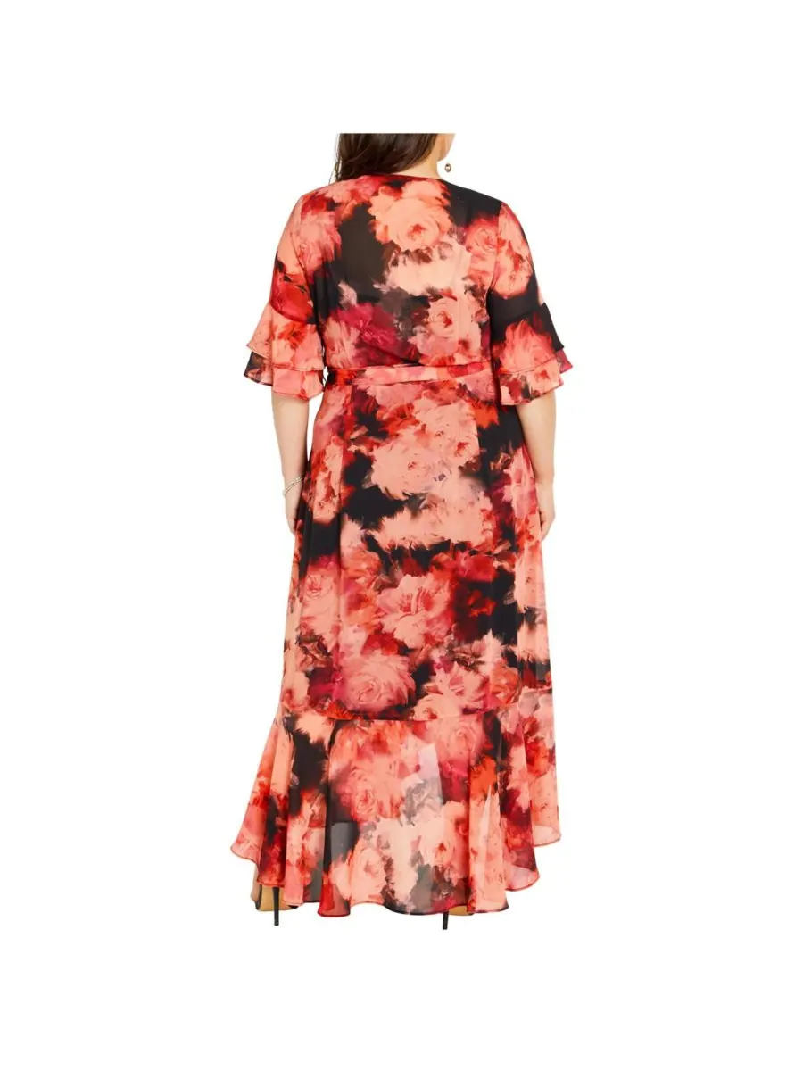 Женское длинное платье Mischa с цветочным принтом и оборками CITY CHIC, Floral l'amour — изображение 2 из 3
