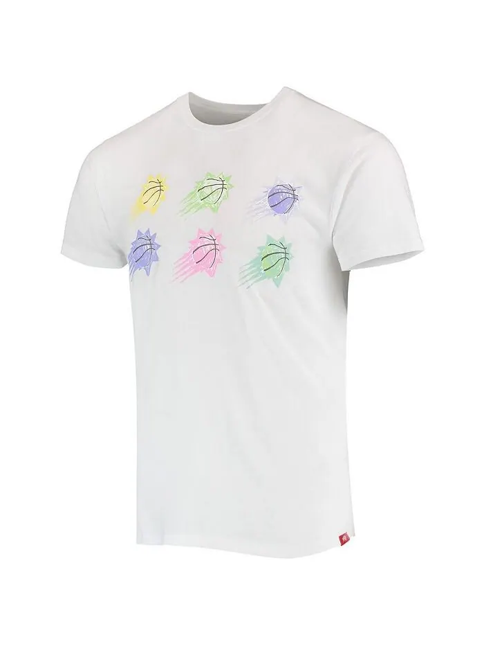 Мужская белая футболка Phoenix Suns Street Capsule Bingham Sportiqe — изображение 2 из 3, белый