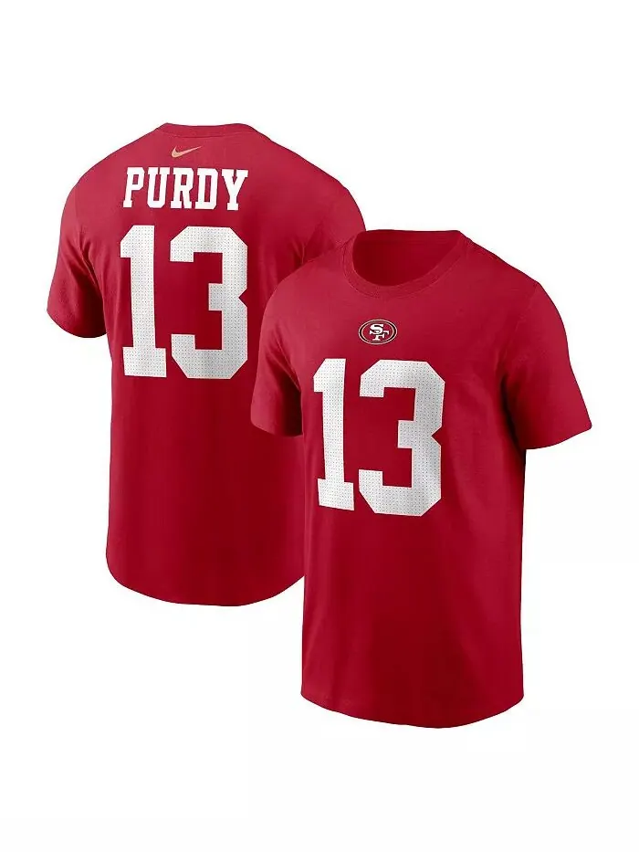 Футболка с именем и номером игрока Big Boys Brock Purdy Scarlet San Francisco 49ers Nike — изображение 1 из 3