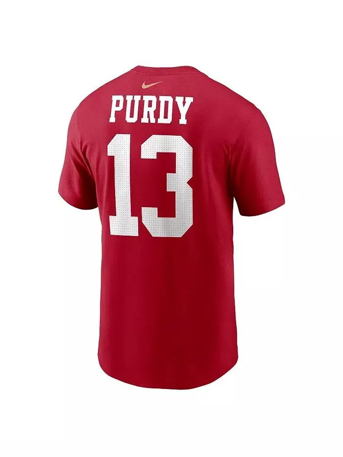 Футболка с именем и номером игрока Big Boys Brock Purdy Scarlet San Francisco 49ers Nike — изображение 2 из 3