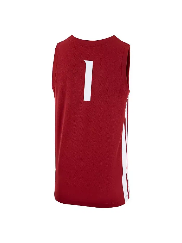 Мужская баскетбольная майка №1 Crimson Washington State Cougars с логотипом-репликой Nike — изображение 2 из 3