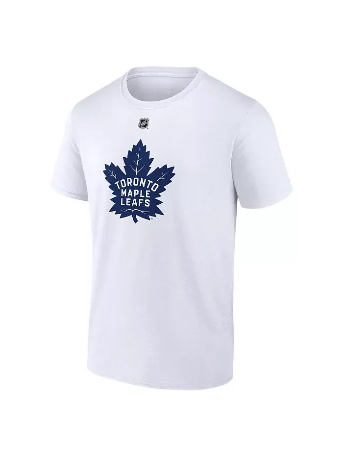 Мужская футболка Auston Matthews White Toronto Maple Leaf's Authentic Stack Name Number Fanatics — изображение 2 из 3