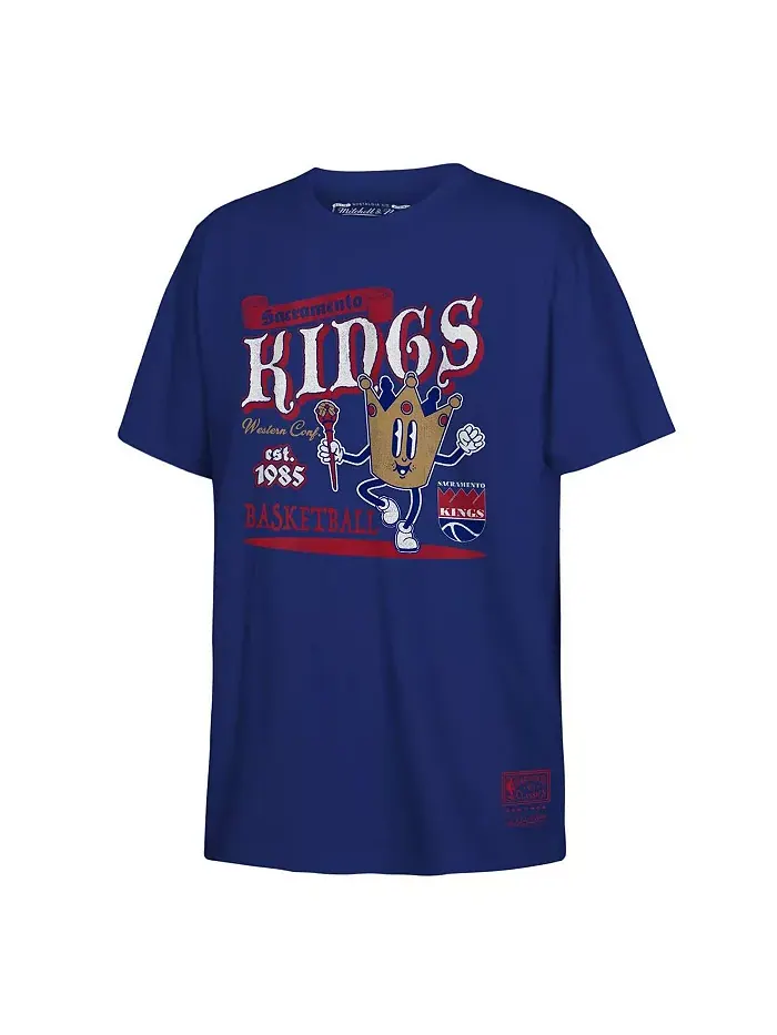 Футболка ретро с логотипом талисмана Sacramento Kings для мальчиков и девочек Mitchell & Ness — изображение 1 из 1