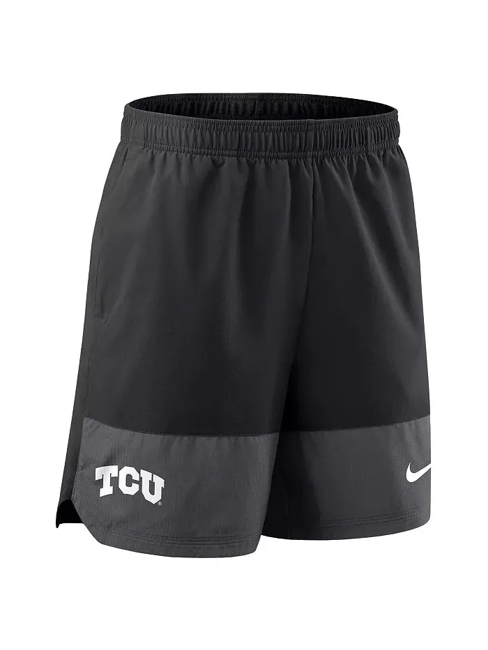 Мужские черные шорты для игры TCU Horned Frogs 2025 Sideline Performance Nike — изображение 2 из 3