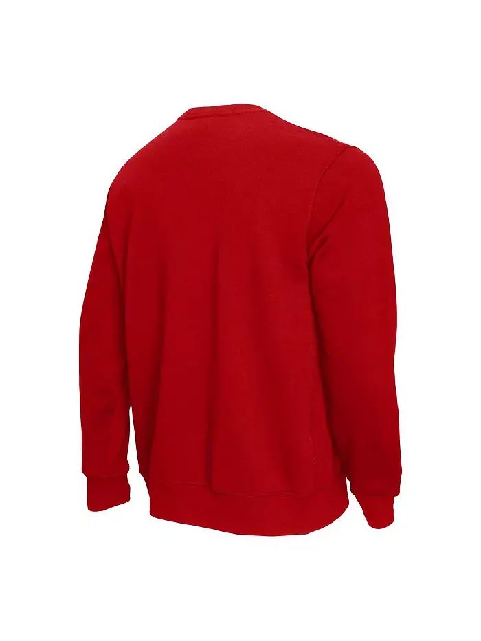 Мужская элитная толстовка с надписью Wisconsin Badgers, красная Mitchell & Ness — изображение 2 из 3